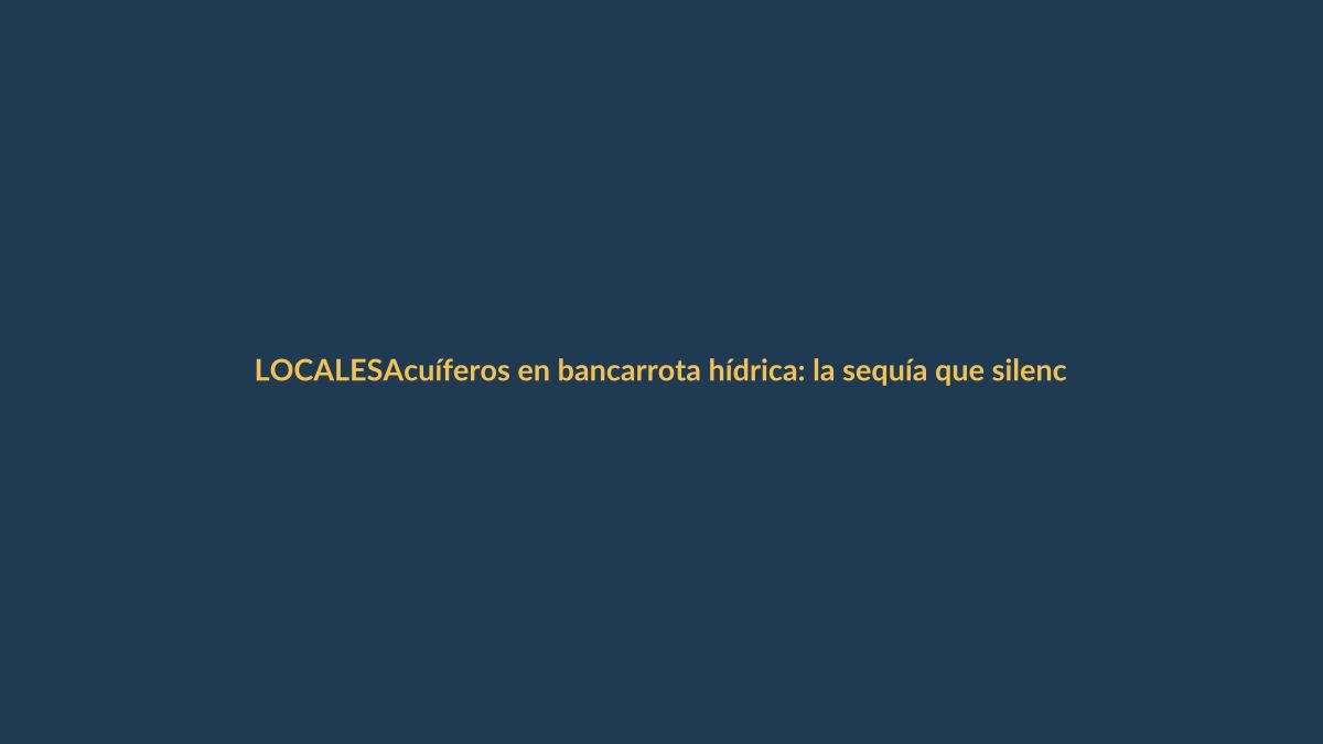 Acuíferos en bancarrota hídrica: la sequía que silenciosamente ahoga a Loja