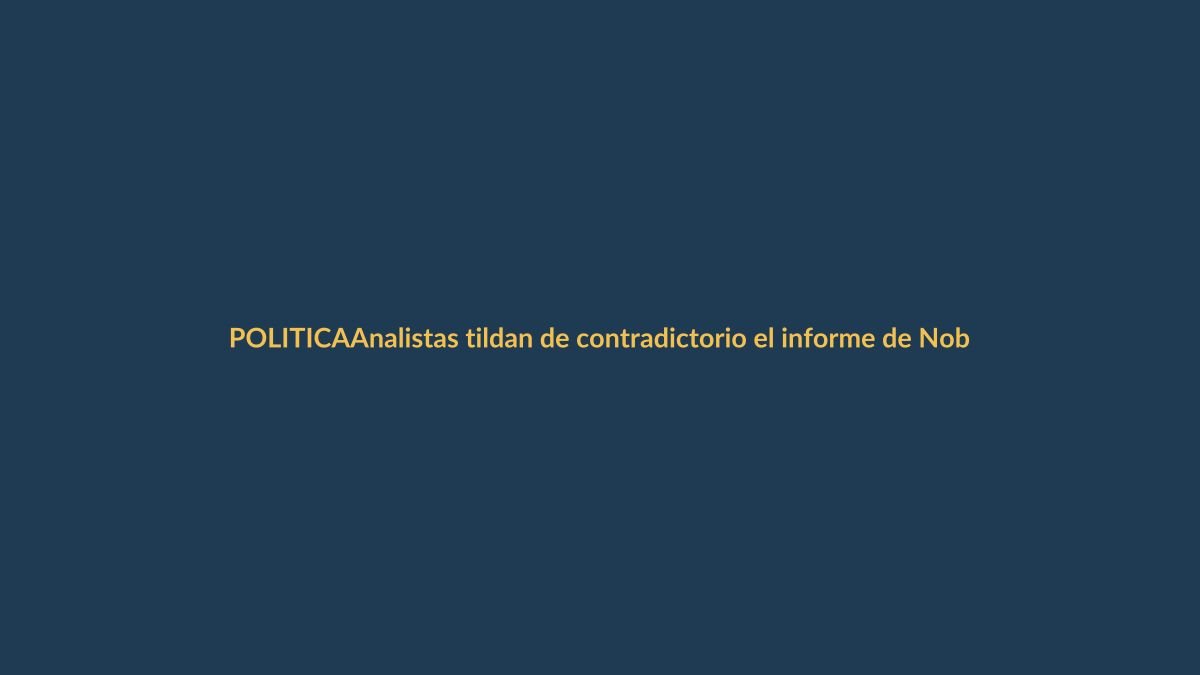 Analistas tildan de contradictorio el informe de Noboa: promesas repetidas sin novedades