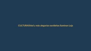 Árbol y más alegorías navideñas iluminan Loja