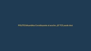 Asamblea Constituyente al acecho: ¿El TCE puede destituir autoridades a favor del Gobierno?