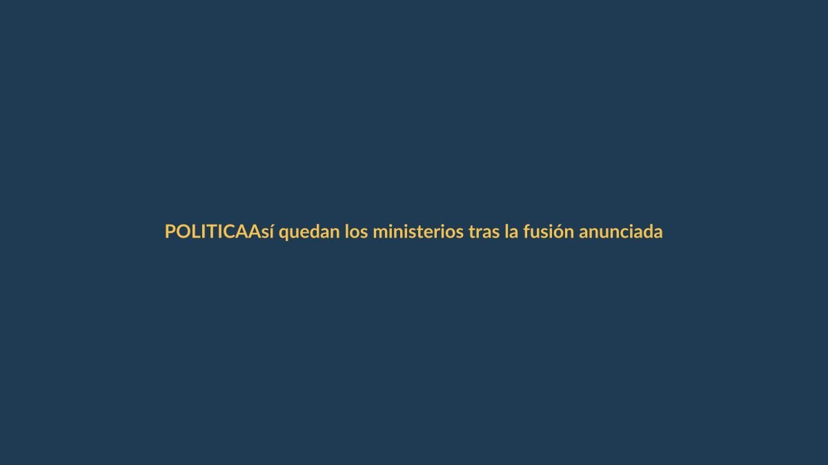 Así quedan los ministerios tras la fusión anunciada por Noboa
