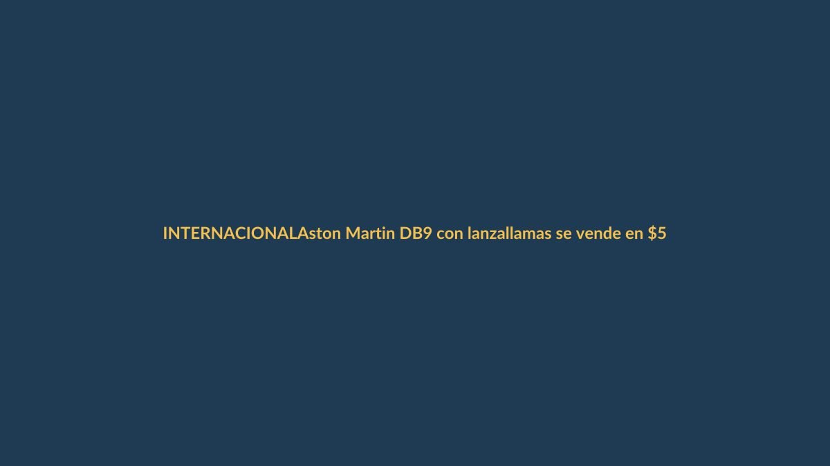 Aston Martin DB9 con lanzallamas se vende en $57.000: ¿Por qué importa a Ecuador?