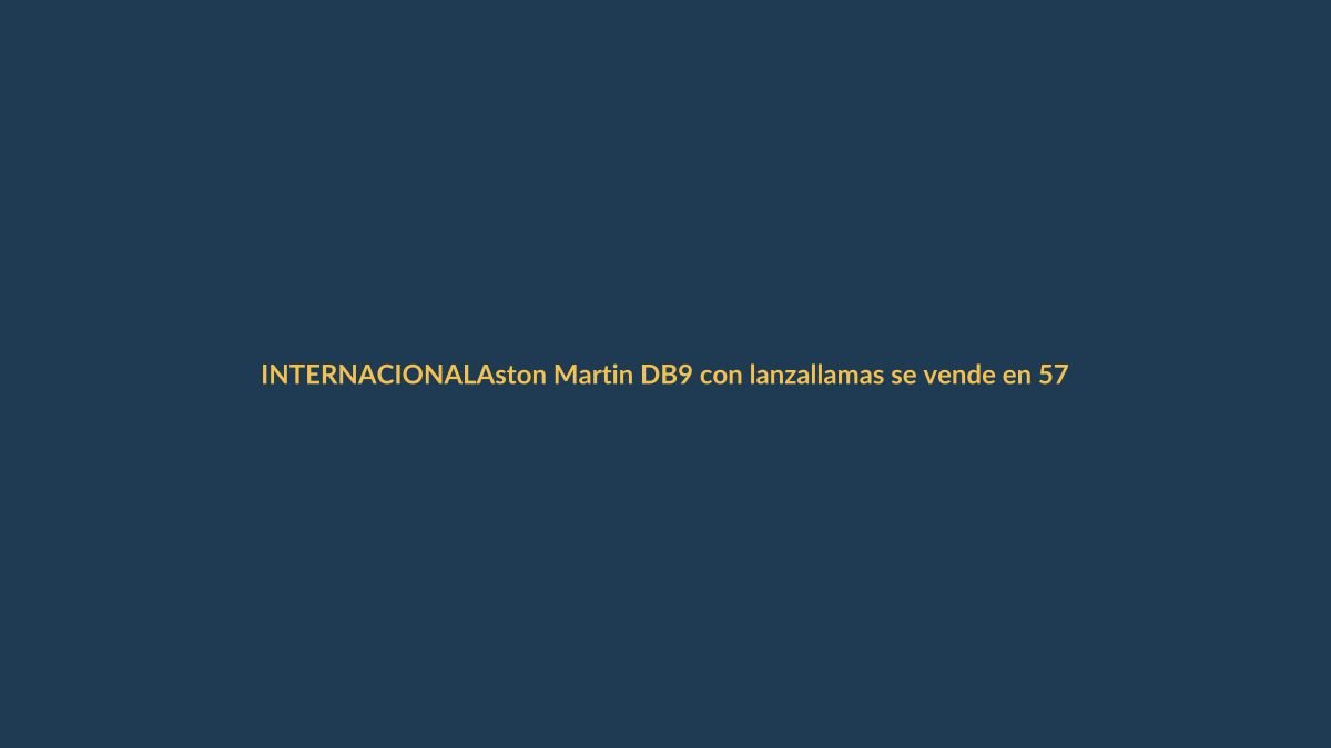 Aston Martin DB9 con lanzallamas se vende en 57 mil dólares: ¿qué pasó?