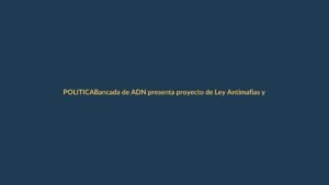 Bancada de ADN presenta proyecto de Ley Antimafias y Reimberg pide estar alerta en votaciones