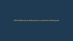 Bancada de ADN propone Ley Antimafias: Reimberg llama a estar alerta