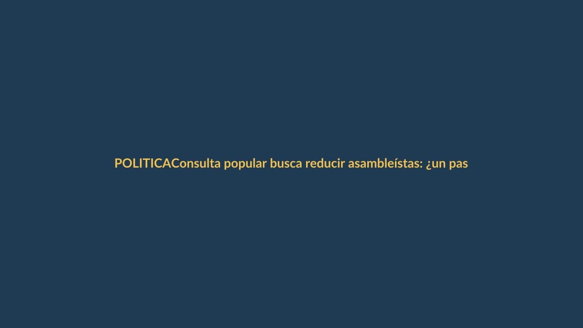 Consulta popular busca reducir asambleístas: ¿un paso hacia una Asamblea más eficiente?