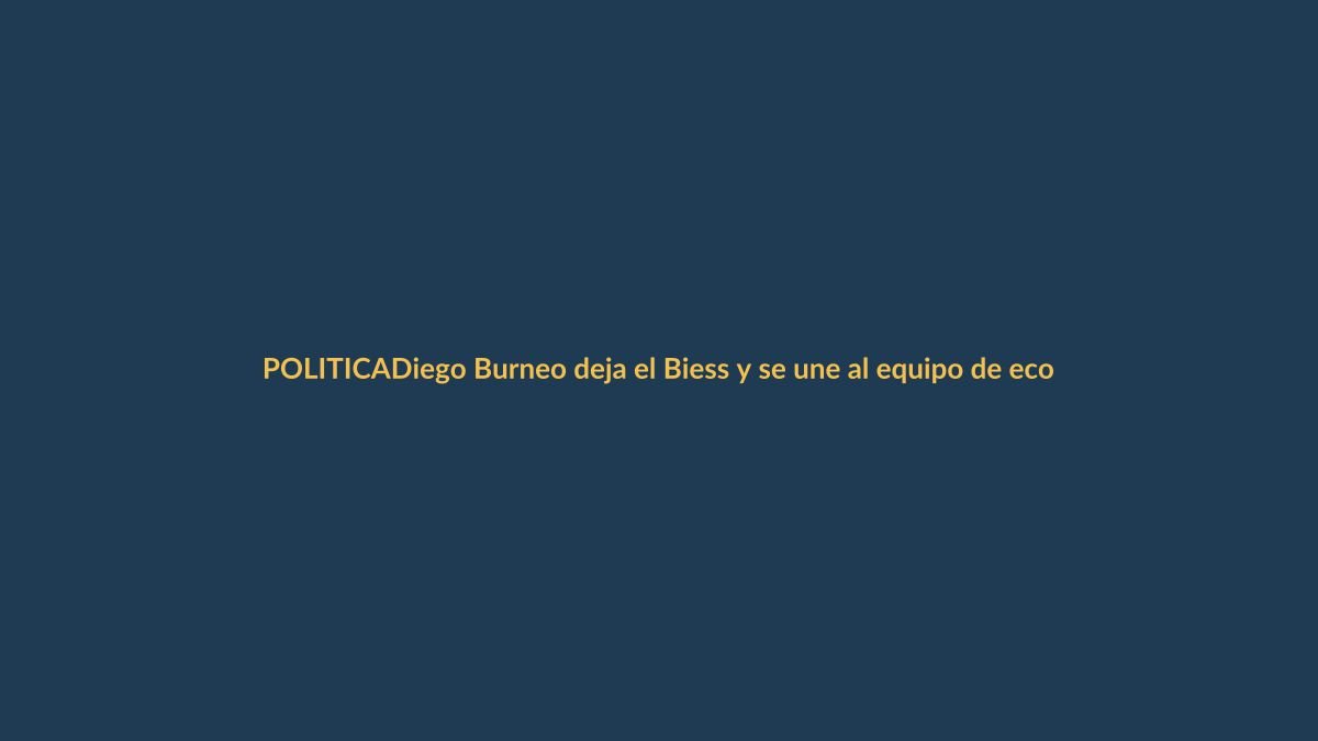 Diego Burneo deja el Biess y se une al equipo de economía