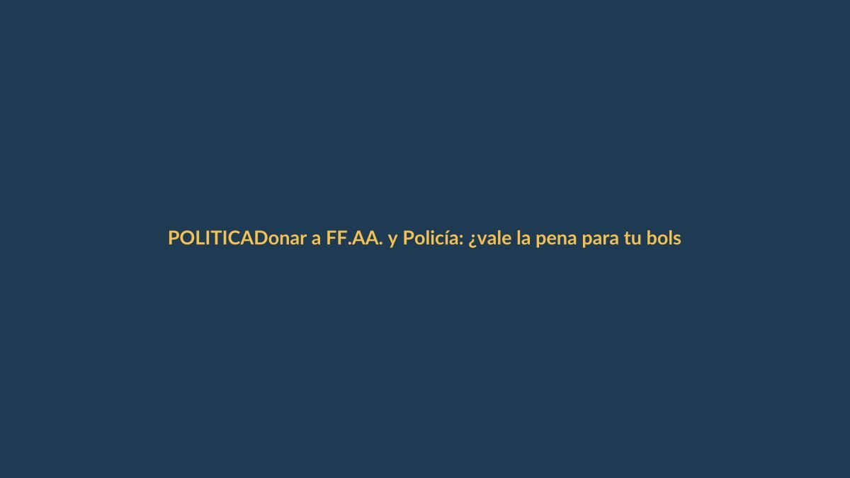 Donar a FF.AA. y Policía: ¿vale la pena para tu bolsillo?
