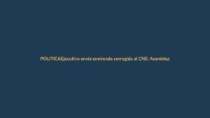 Ejecutivo envía enmienda corregida al CNE: Asamblea designará autoridades
