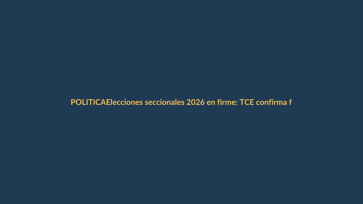 Elecciones seccionales 2026 en firme: TCE confirma fecha del 29 de noviembre