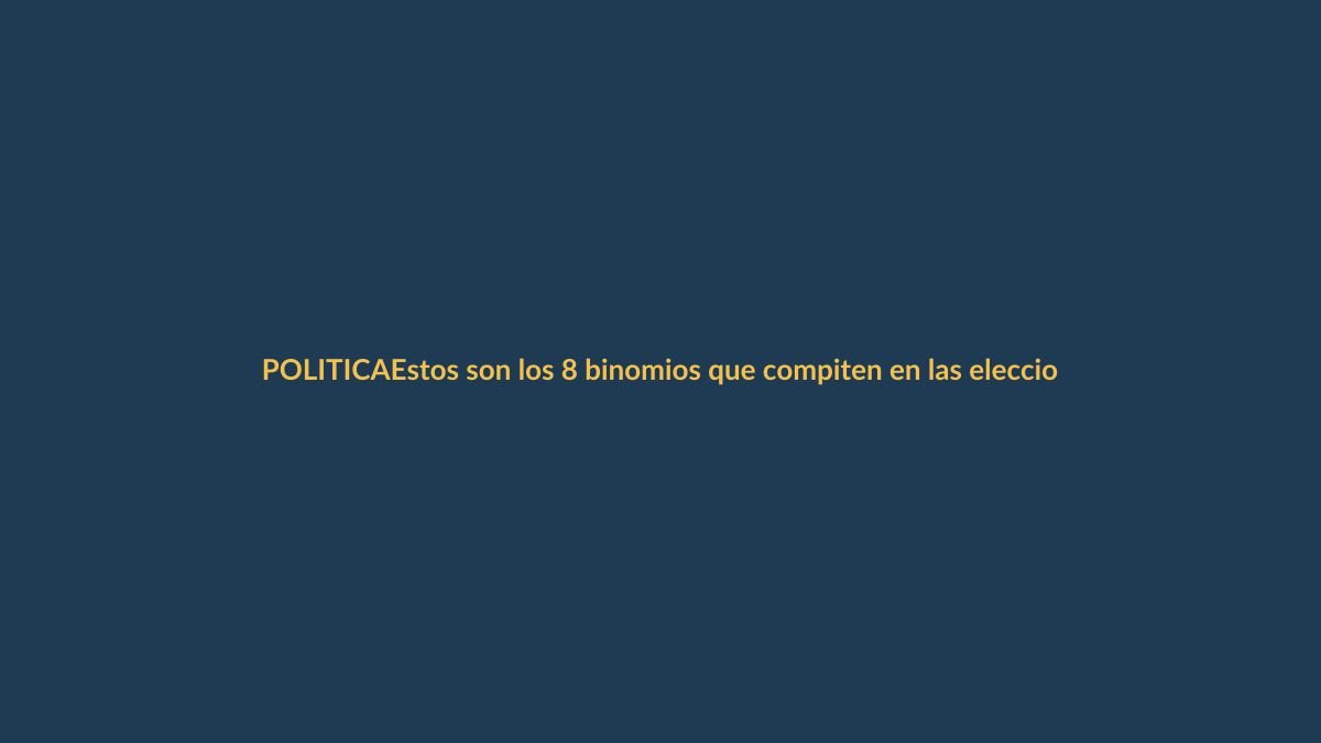 Estos son los 8 binomios que compiten en las elecciones anticipadas de Ecuador