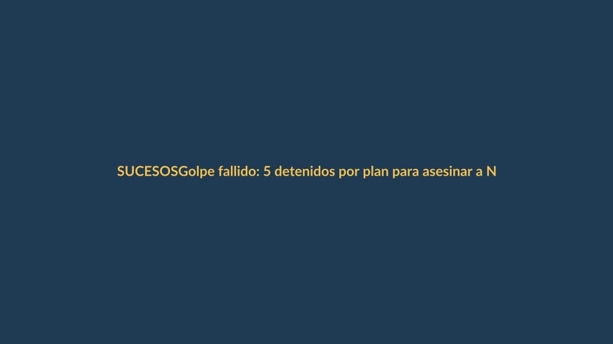 Golpe fallido: 5 detenidos por plan para asesinar a Noboa