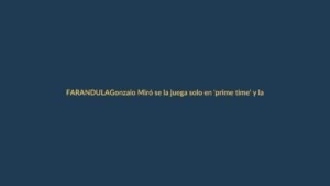 Gonzalo Miró se la juega solo en ‘prime time’ y la audiencia lo premia