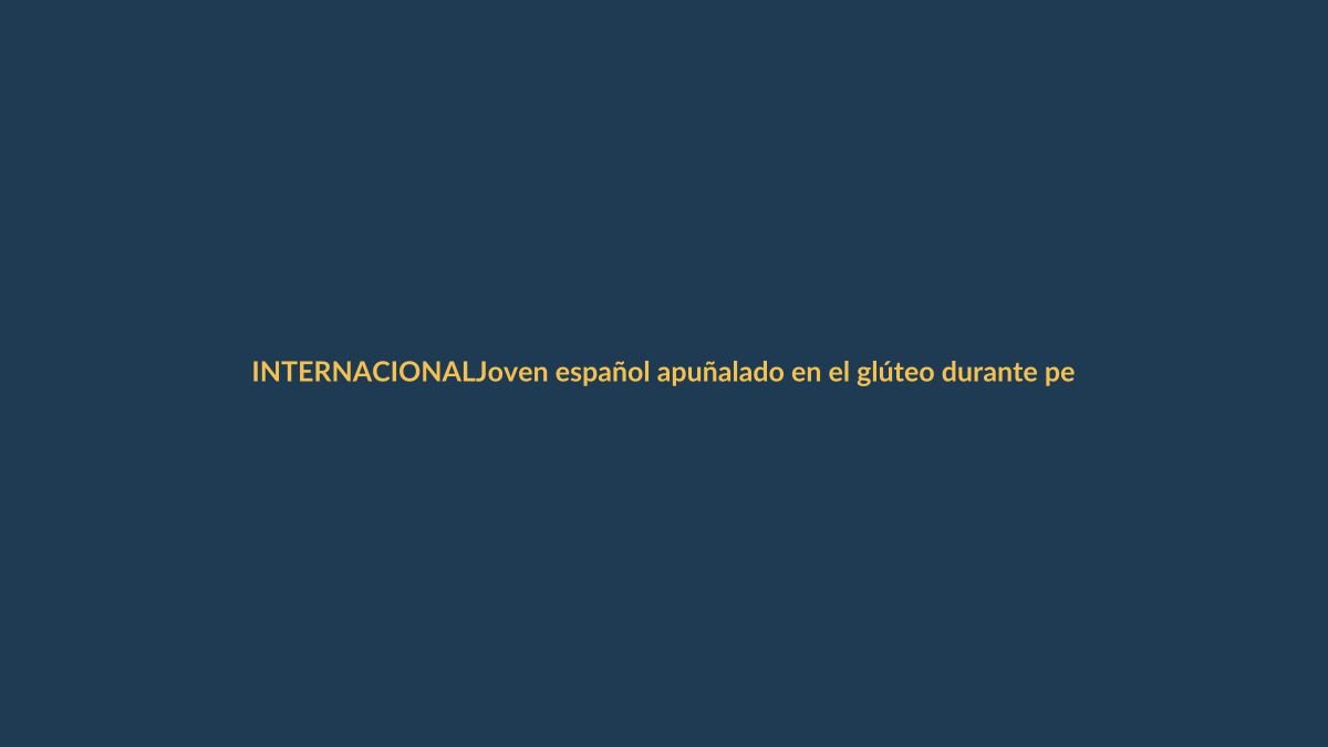 Joven español apuñalado en el glúteo durante pelea en Bilbao