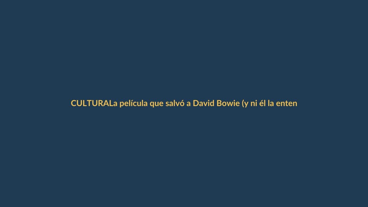 La película que salvó a David Bowie (y ni él la entendió): una historia de cocaína, moteros y marcianos