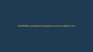 La recaudación de impuestos creció en un 28,6% en 8 meses