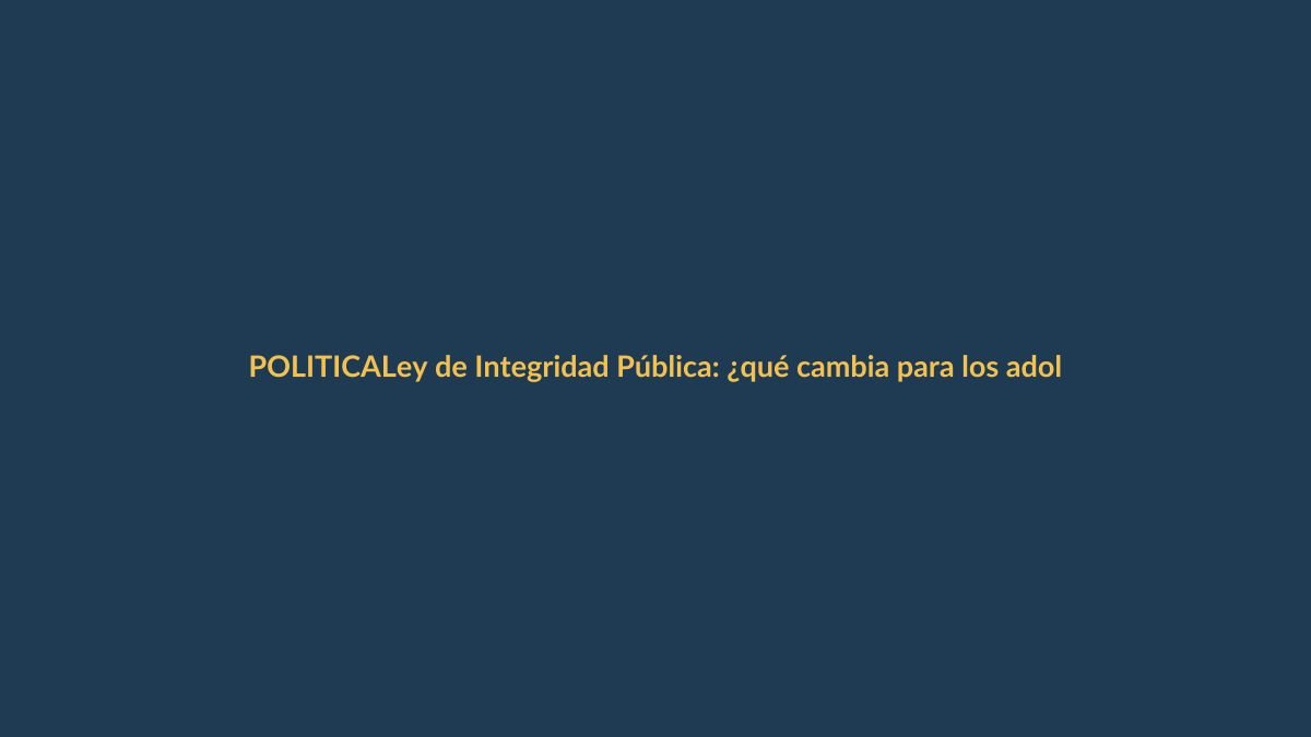 Ley de Integridad Pública: ¿qué cambia para los adolescentes en Ecuador?
