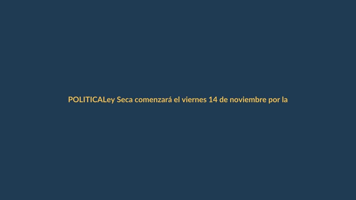 Ley Seca comenzará el viernes 14 de noviembre por la Consulta Popular 2025
