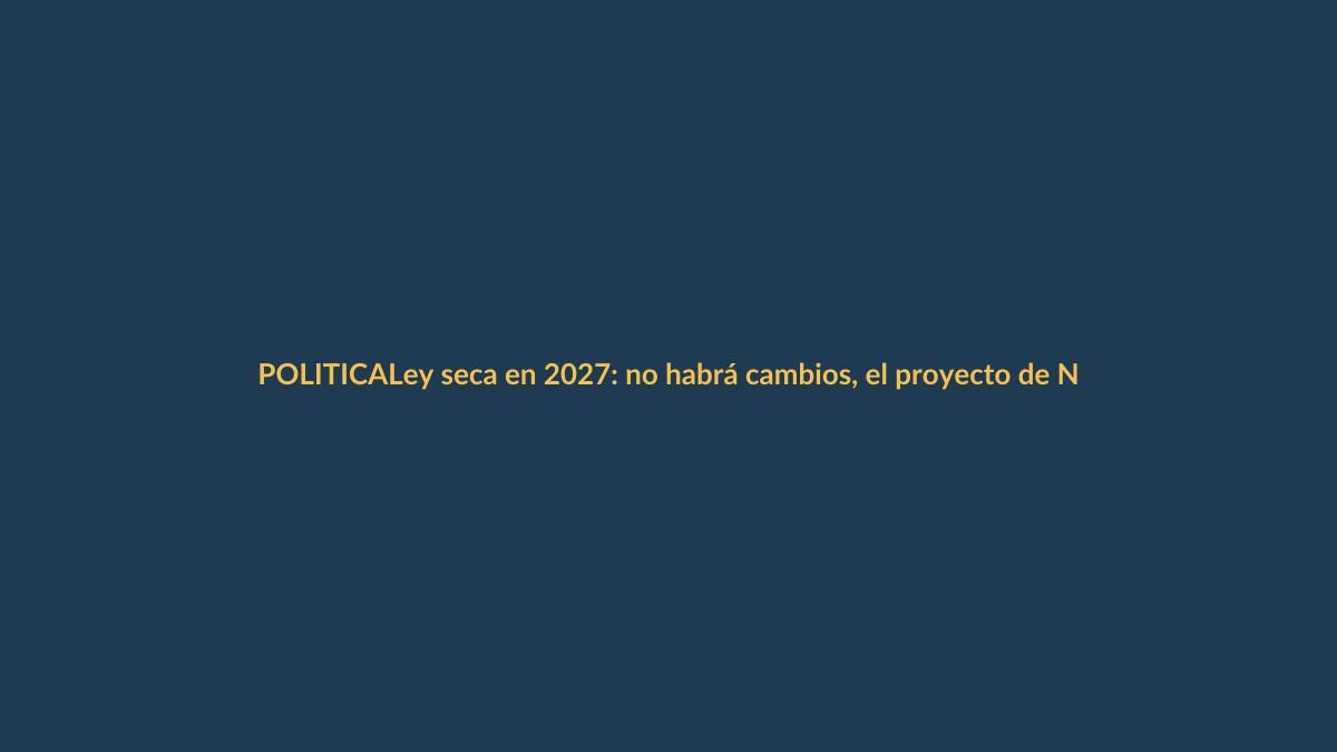 Ley seca en 2027: no habrá cambios, el proyecto de Niels Olsen naufragó en la Asamblea