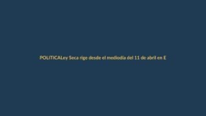 Ley Seca rige desde el mediodía del 11 de abril en Ecuador