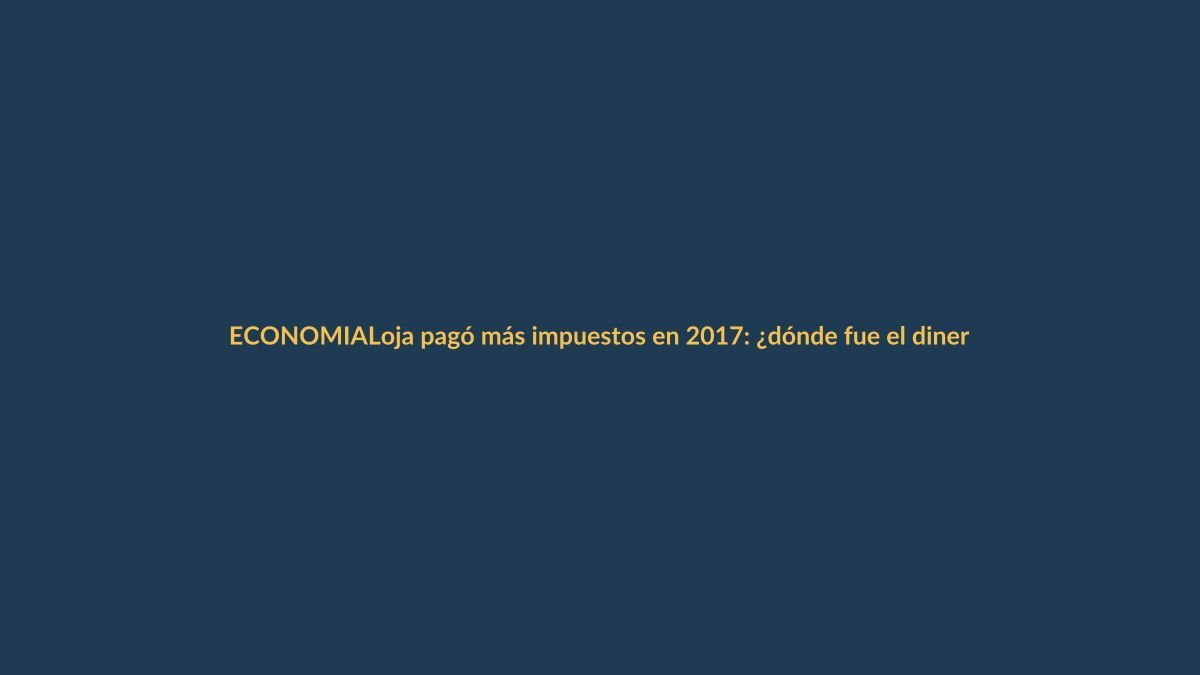 Loja pagó más impuestos en 2017: ¿dónde fue el dinero?