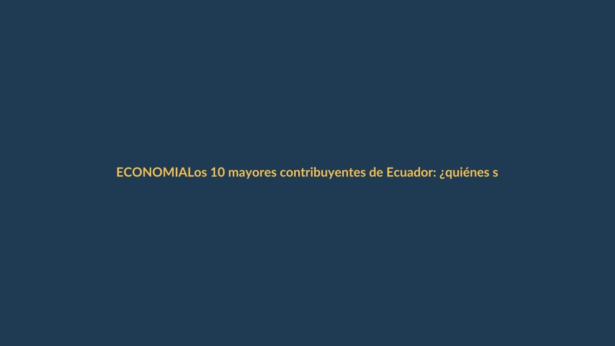 Los 10 mayores contribuyentes de Ecuador: ¿quiénes son y cómo impactan en Loja?