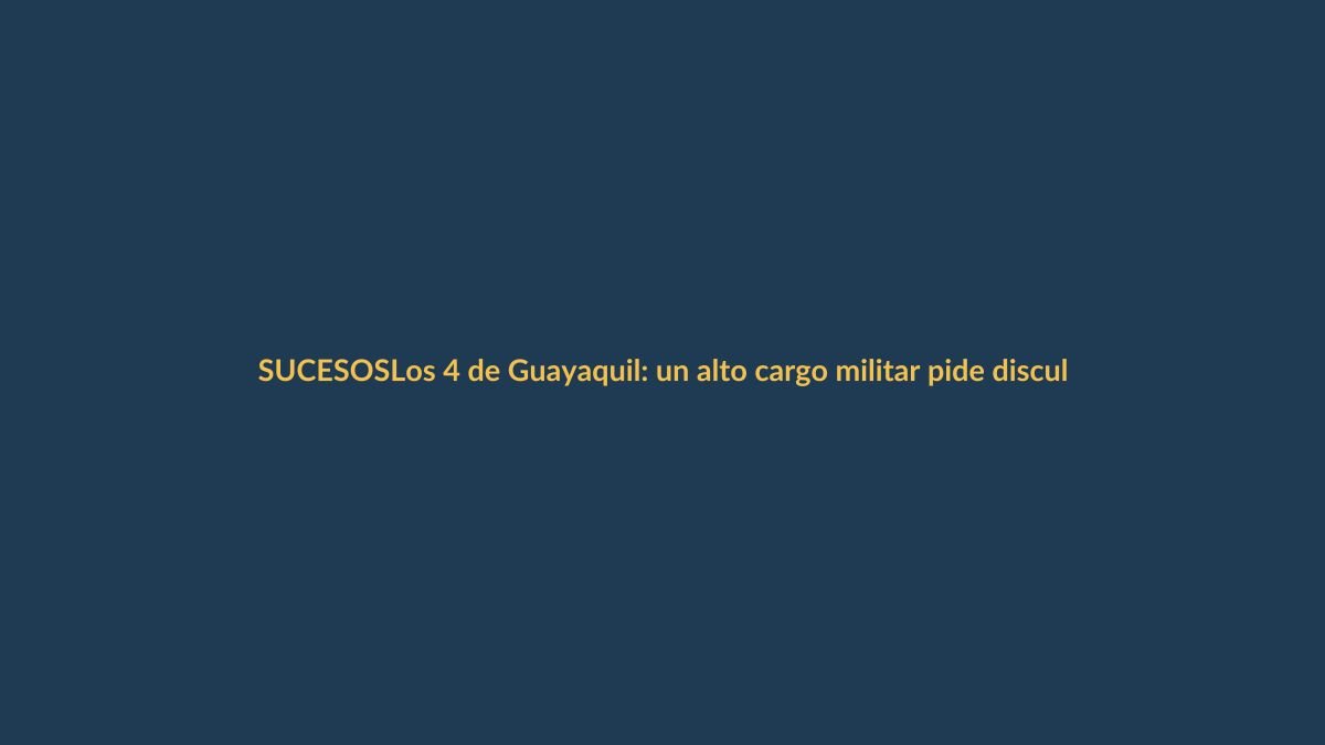 Los 4 de Guayaquil: un alto cargo militar pide disculpa histórica por muerte de menores afrodescendientes