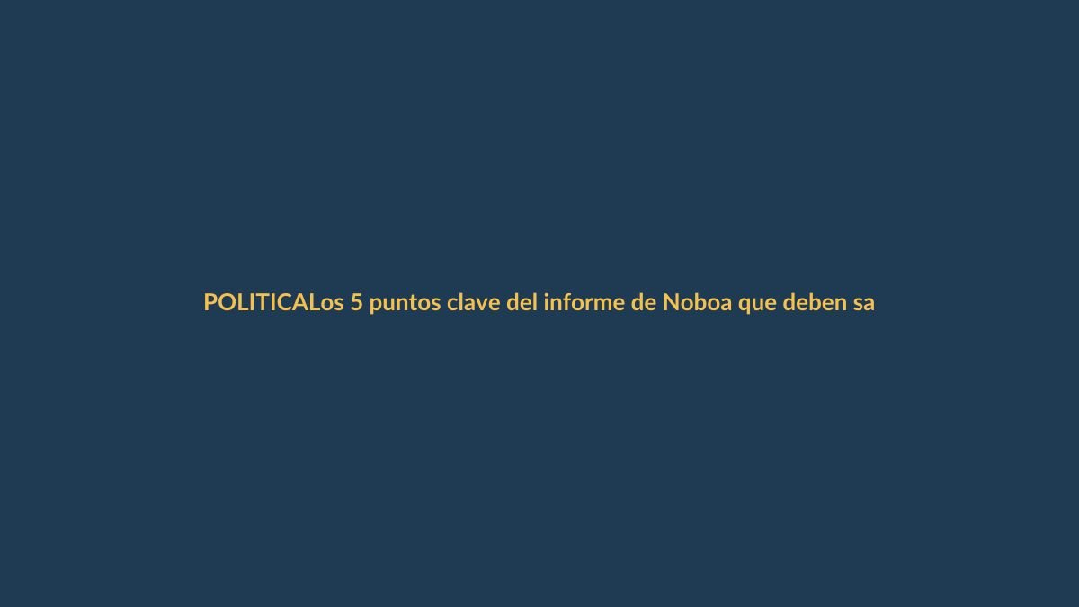 Los 5 puntos clave del informe de Noboa que deben saber los lojanos