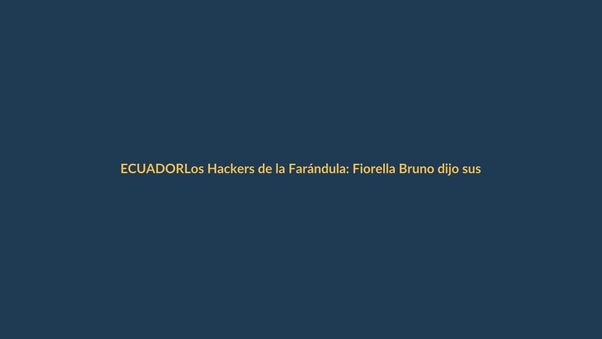 Los Hackers de la Farándula: Fiorella Bruno dijo sus verdades a Alex Moreira