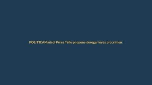 Marisol Pérez Tello propone derogar leyes procrimen: ¿funcionaría en Ecuador?