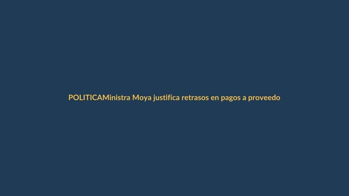 Ministra Moya justifica retrasos en pagos a proveedores de hospitales