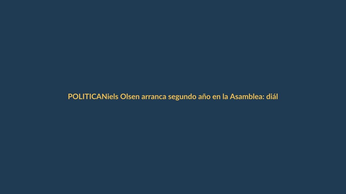 Niels Olsen arranca segundo año en la Asamblea: diálogo y seguridad como prioridades
