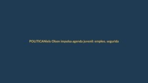 Niels Olsen impulsa agenda juvenil: empleo, seguridad y economía naranja