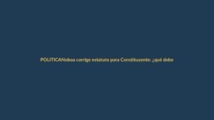Noboa corrige estatuto para Constituyente: ¿qué debe revisar la Corte?