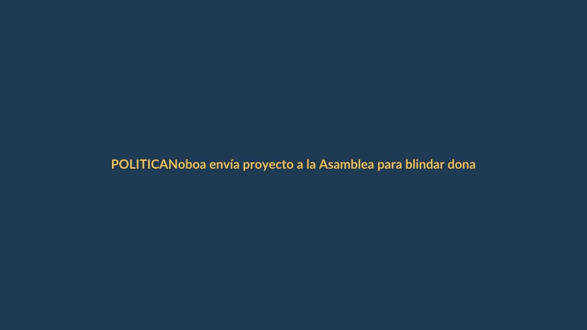 Noboa envía proyecto a la Asamblea para blindar donaciones a policías y militares