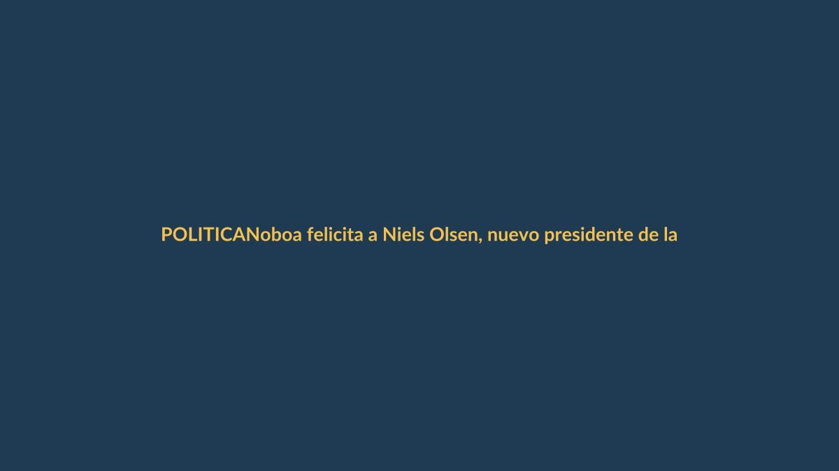 Noboa felicita a Niels Olsen, nuevo presidente de la Asamblea; ¿qué implica para Loja?