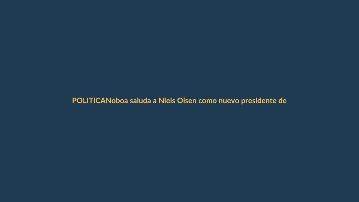Noboa saluda a Niels Olsen como nuevo presidente de la Asamblea Nacional