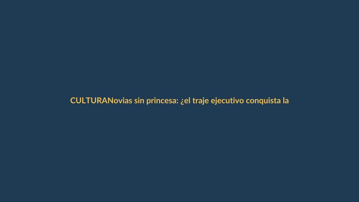 Novias sin princesa: ¿el traje ejecutivo conquista las nupcias ecuatorianas?