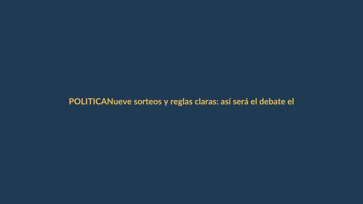 Nueve sorteos y reglas claras: así será el debate electoral según el CNE