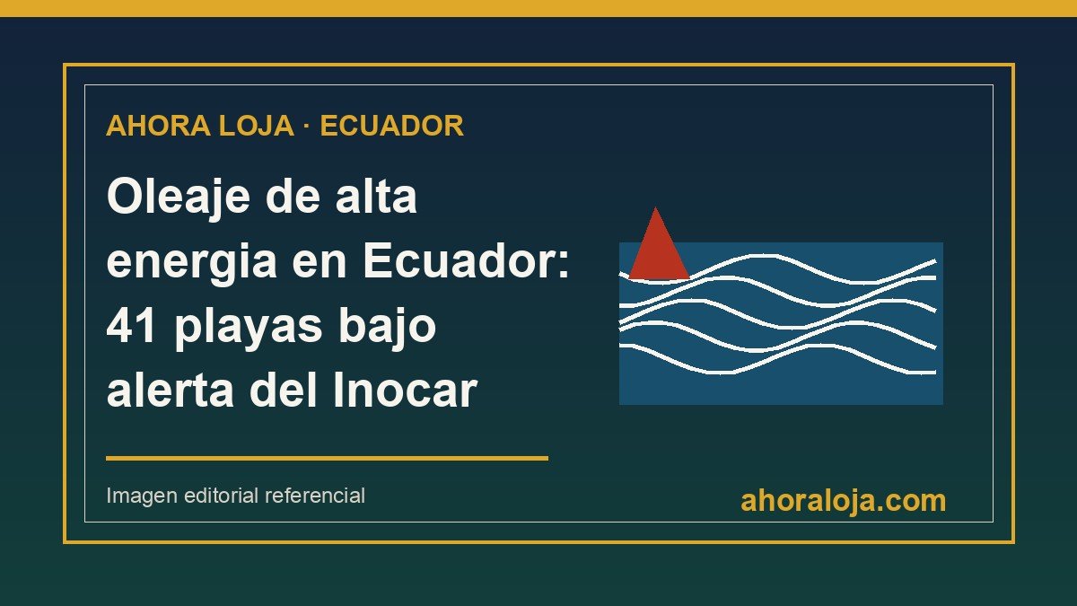 Oleaje de alta energia en Ecuador: 41 playas bajo alerta del Inocar