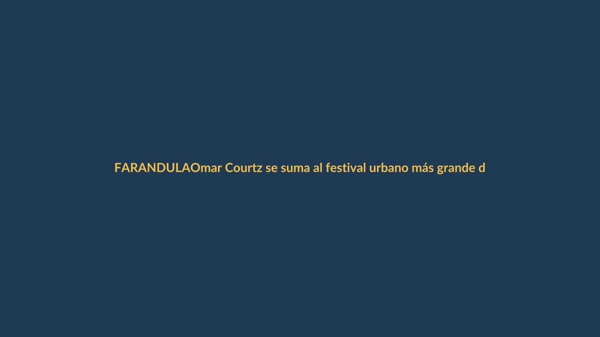 Omar Courtz se suma al festival urbano más grande de Ecuador