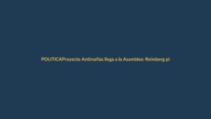 Proyecto Antimafias llega a la Asamblea: Reimberg pide atención a votaciones de ADN