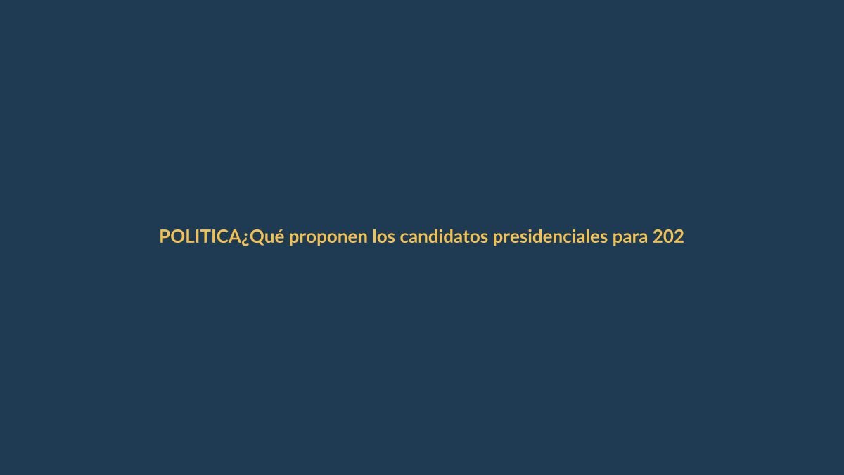 ¿Qué proponen los candidatos presidenciales para 2025?