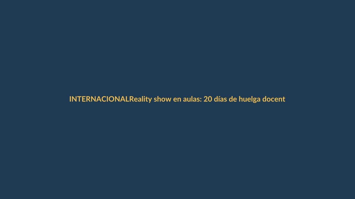Reality show en aulas: 20 días de huelga docente sin solución