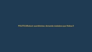 Reducir asambleístas: demanda ciudadana que Noboa llevará a referéndum