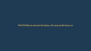 Revés electoral de Noboa: ¿Por qué perdió fuerza en 7 meses?