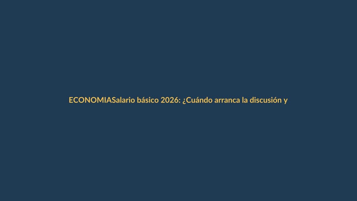Salario básico 2026: ¿Cuándo arranca la discusión y cómo se fija el monto?