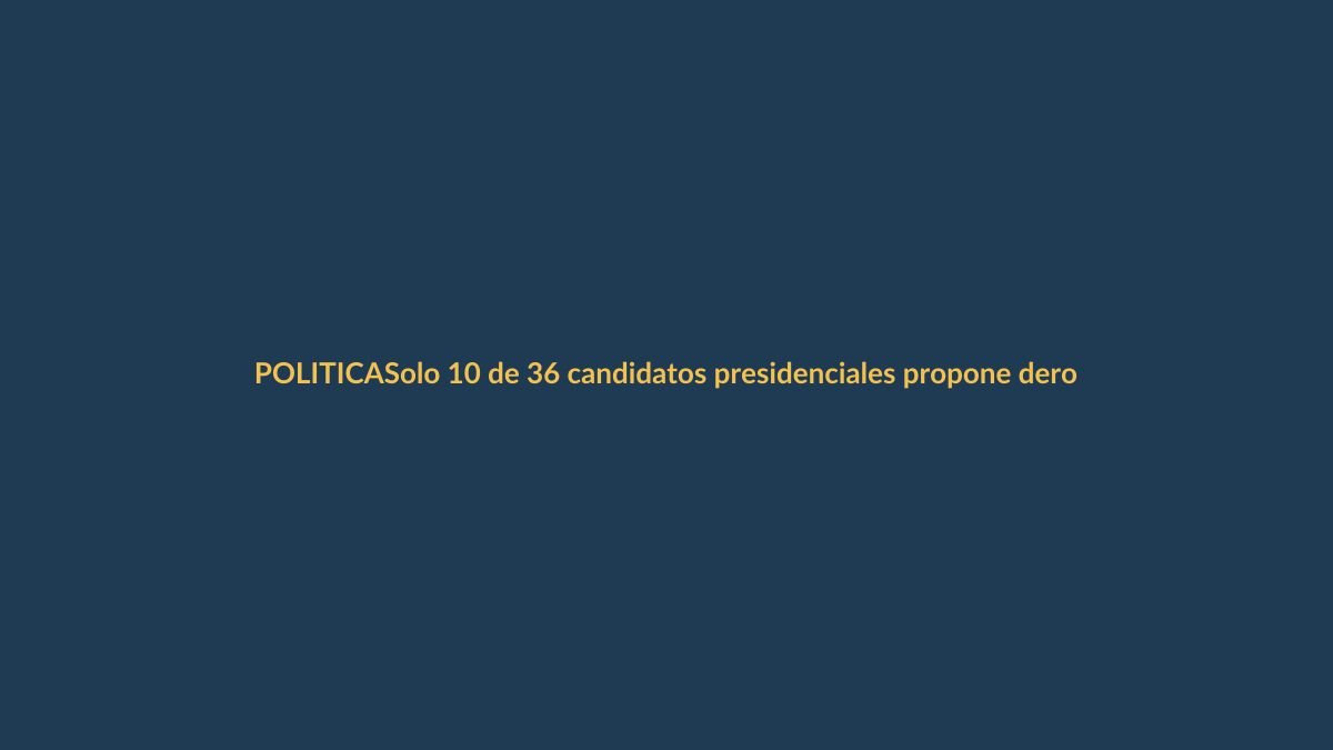 Solo 10 de 36 candidatos presidenciales propone derogar leyes procrimen