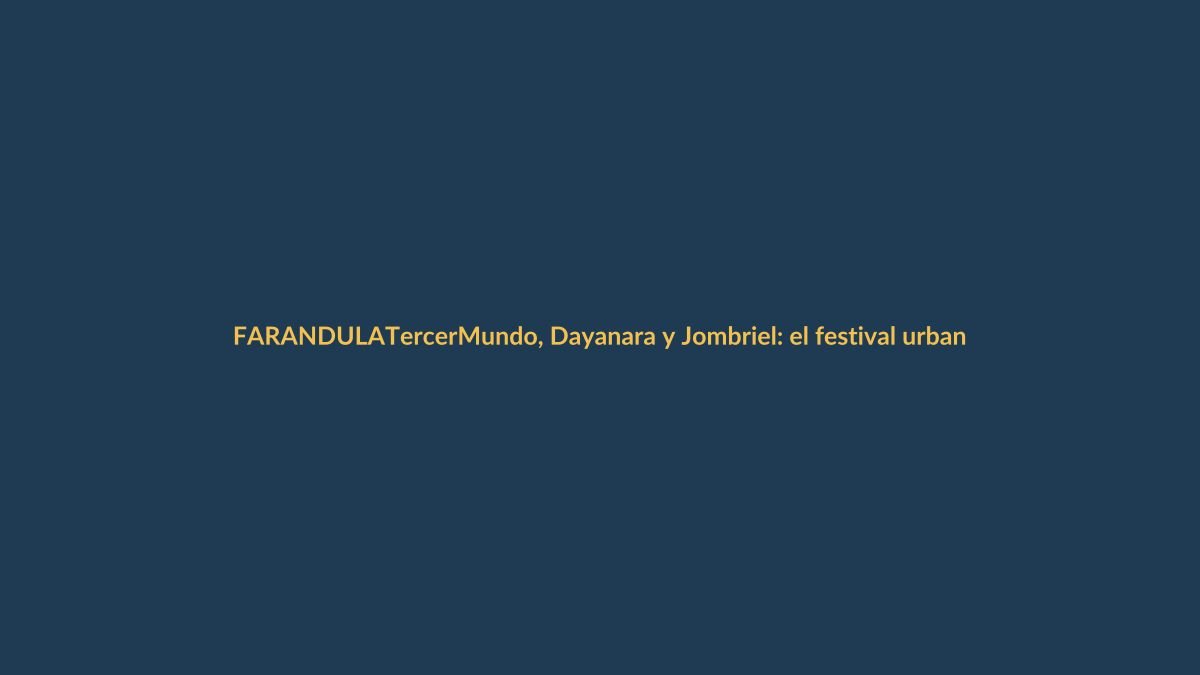 TercerMundo, Dayanara y Jombriel: el festival urbano que agita Quito este fin de semana en el parque Bicentenario
