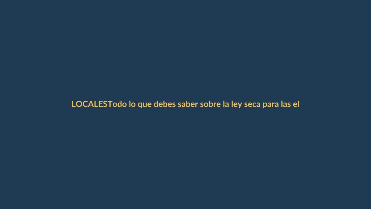 Todo lo que debes saber sobre la ley seca para las elecciones del 16 de noviembre